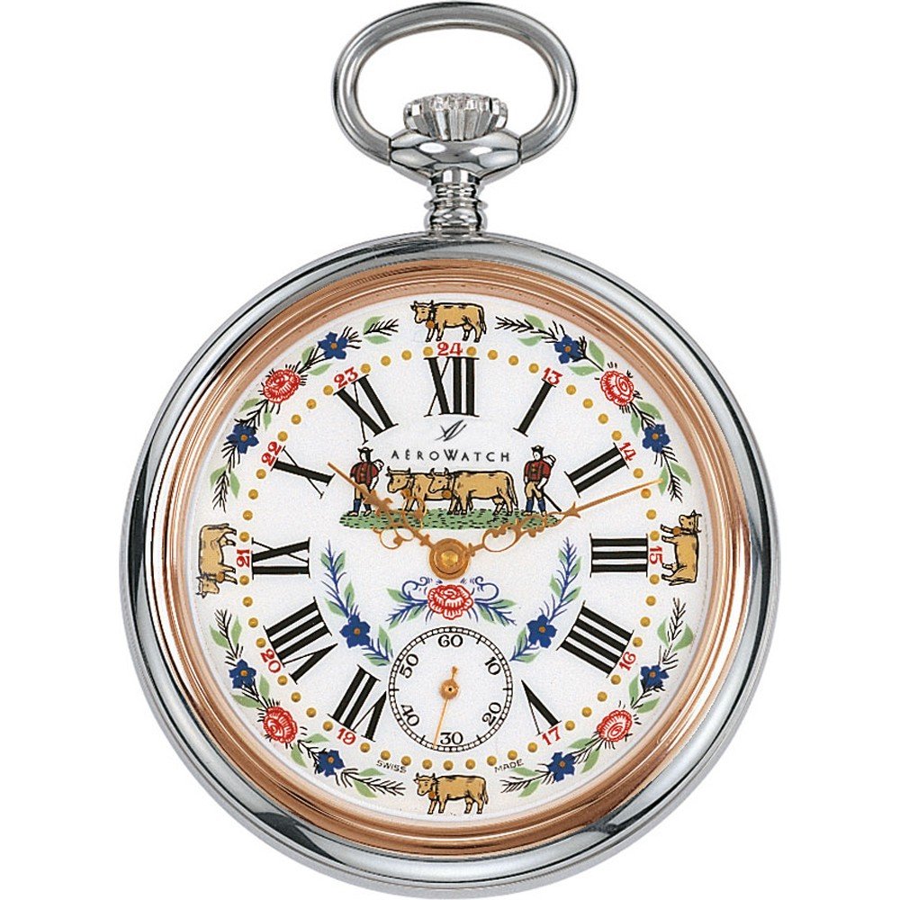 Montres de poche Aerowatch Pocket watches 50618-NI01 Lépines - Belle Époque