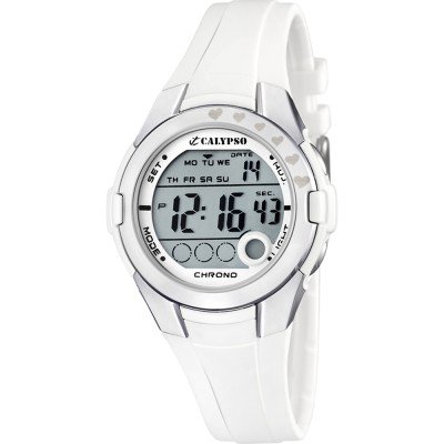 K5813/1 Calypso Montre numérique pour enfant en silicone, 10ATM