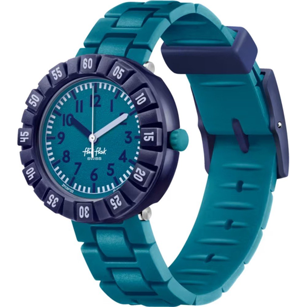 Montre Flik Flak 5+ Power Time FCSP122 Level Teal