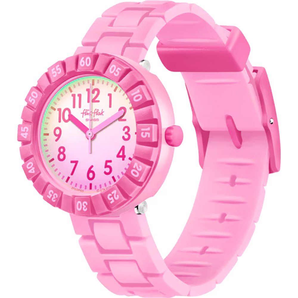 Montre Flik Flak 5+ Power Time FCSP125 Pink Splash