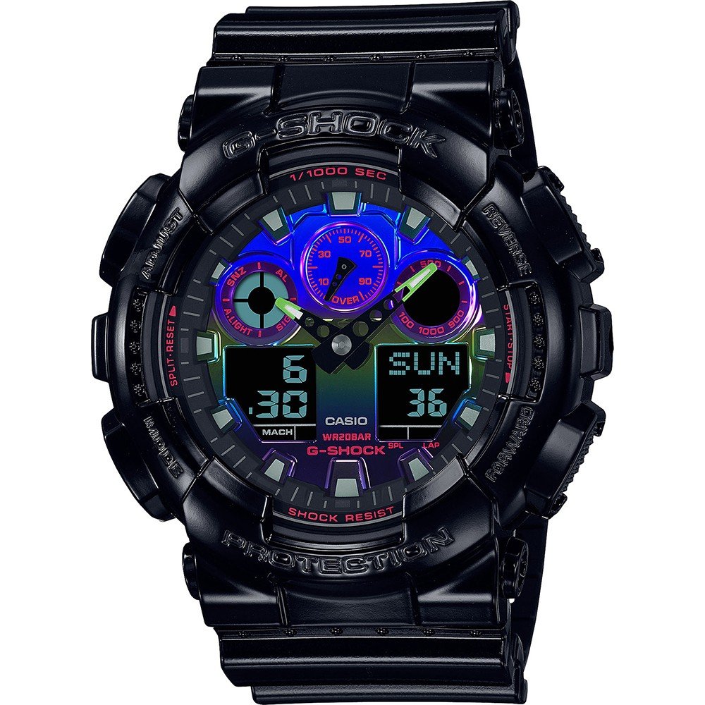 Montre G-Shock Classic Style GA-100RGB-1AER Virtual Rainbow