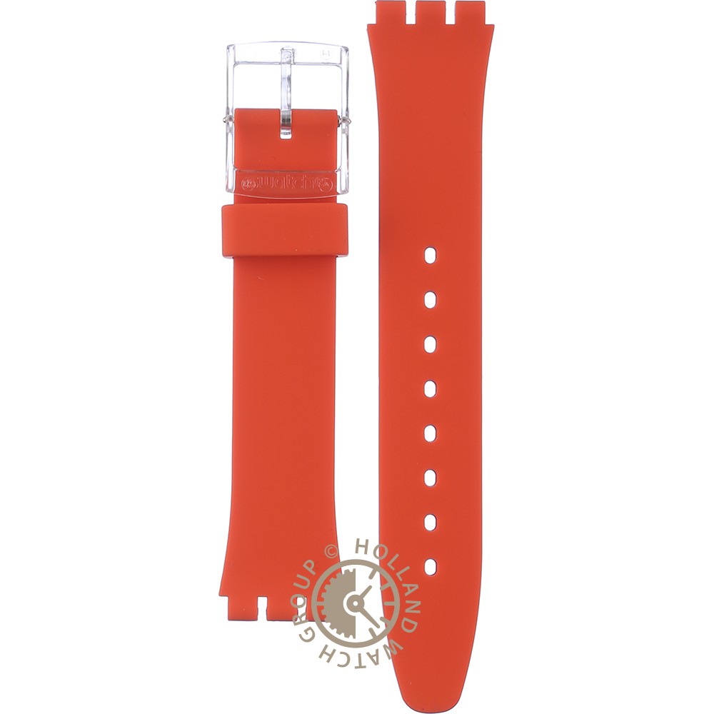 Bracelet Swatch Plastic - Originals Medium (34mm) /Access/Solar/Musicall/Stop - G/SK/SL/SR/SS AGE722 Red Away