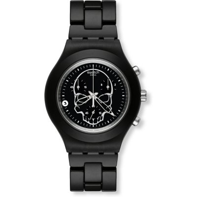 Montre Swatch Chrono SVCF4001AG Full-Blooded Black Skull