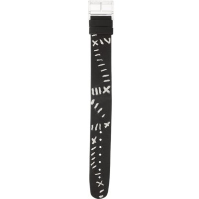 Bracelet Swatch Plastic  - Pop Medium - PM APMW100 PMW100 Black Widow