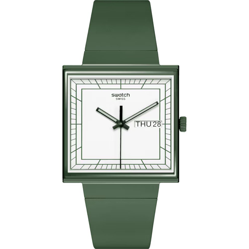 Montre Swatch What If - Square SO34G700 What If... Green?