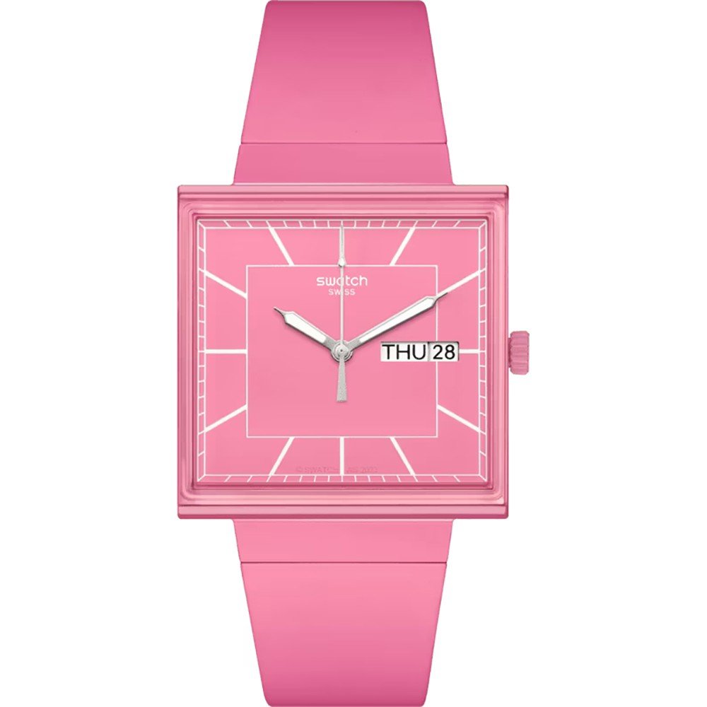 Montre Swatch What If - Square SO34P700 What If... Rose?