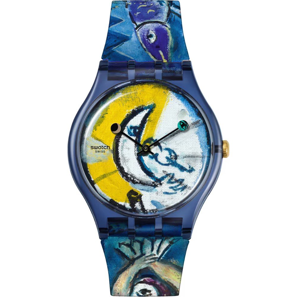 Montre Swatch Originals Large (41mm) SUOZ365 Chagall's Blue Circus